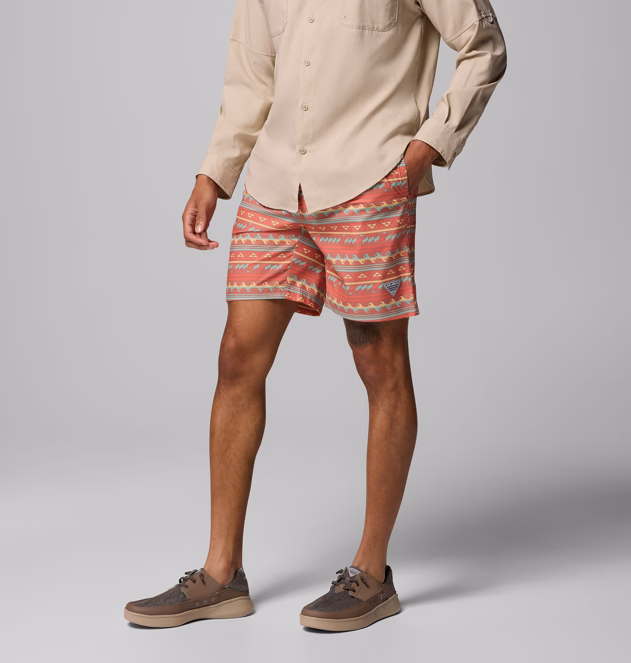 SHORT MASCULINO COLUMBIA PFG RAMBLER PRINTED WATER – foto 4